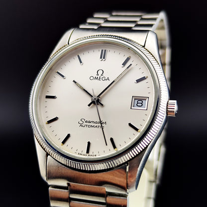 OMEGA Seamaster Automatic White Dial Fullset Box and Papers 1982 [REF. 166.0277]