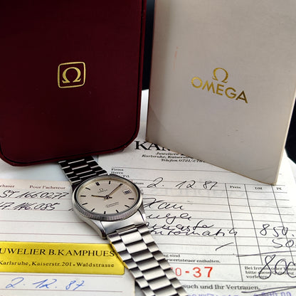 OMEGA Seamaster Automatic White Dial Fullset Box and Papers 1982 [REF. 166.0277]