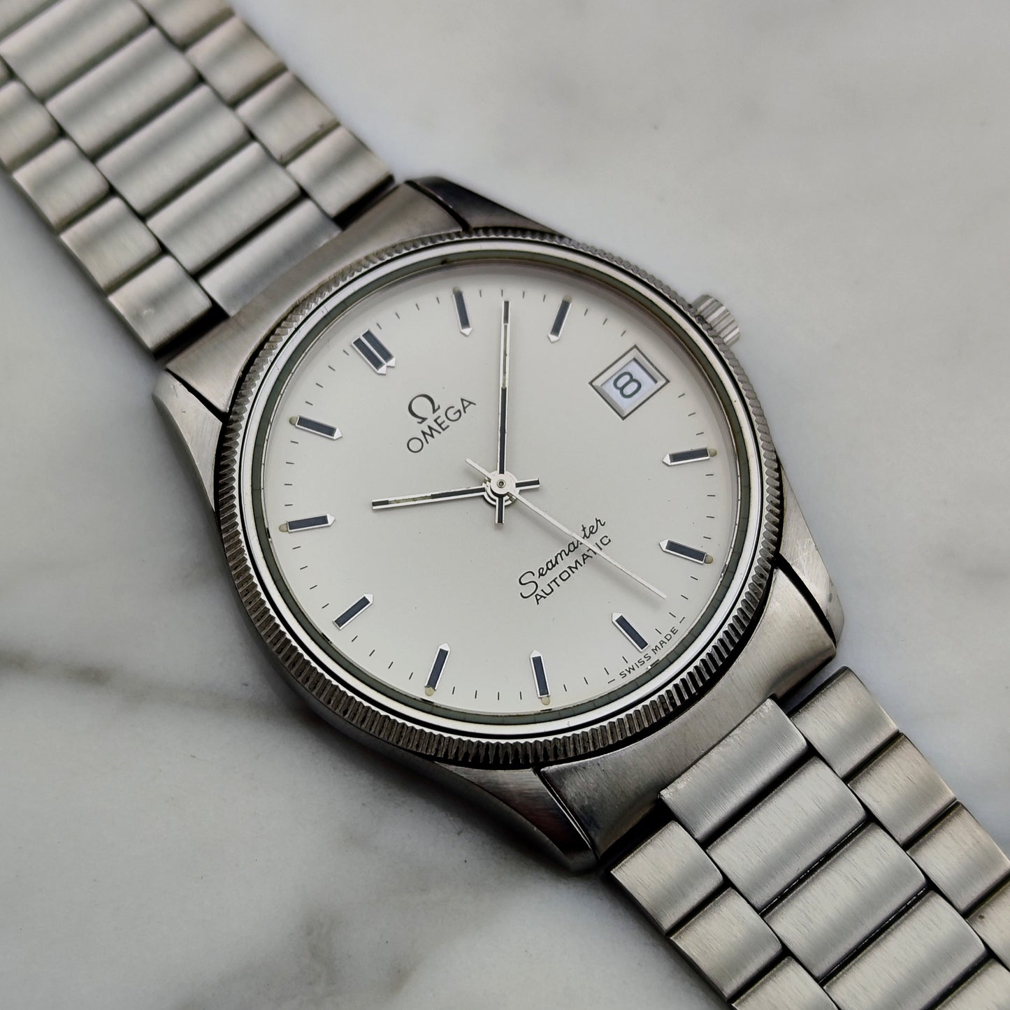 OMEGA Seamaster Automatic White Dial Fullset Box and Papers 1982 [REF. 166.0277]