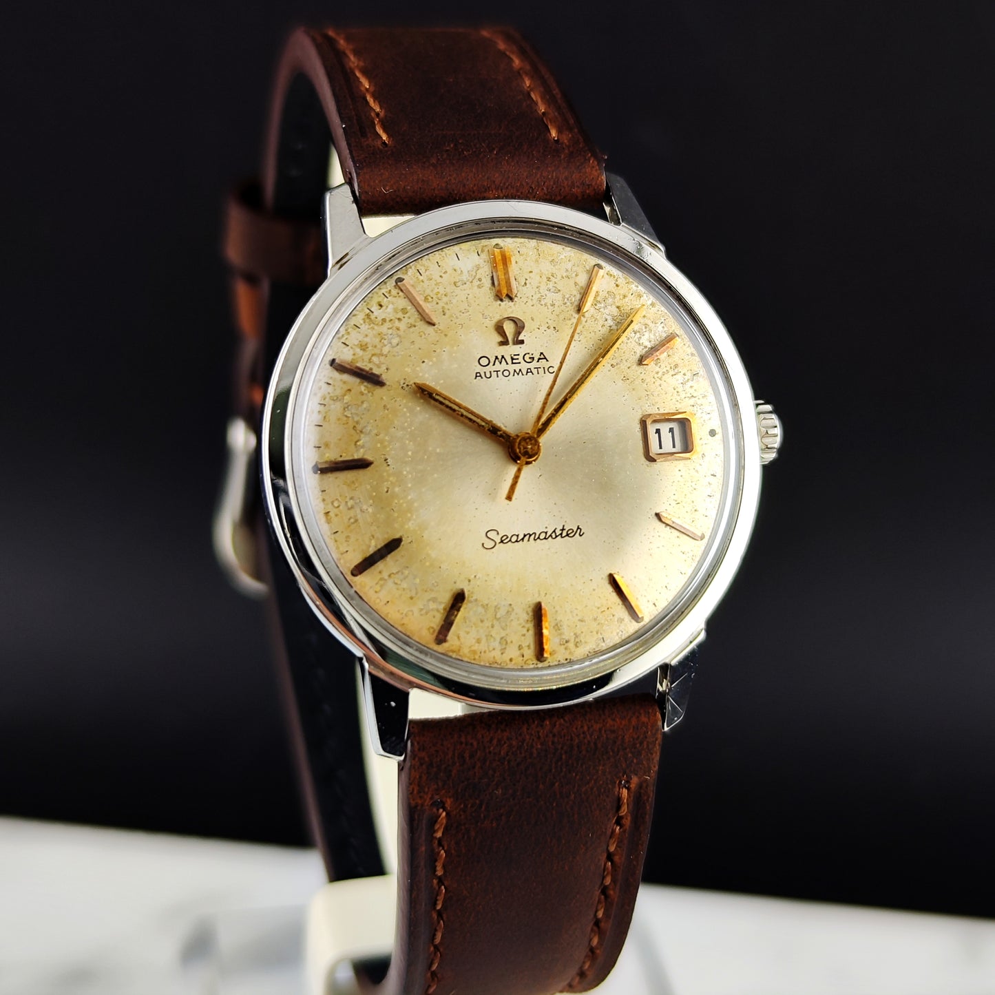 OMEGA Seamaster Automatic White Dial Patina 1965 [REF. 166.002]