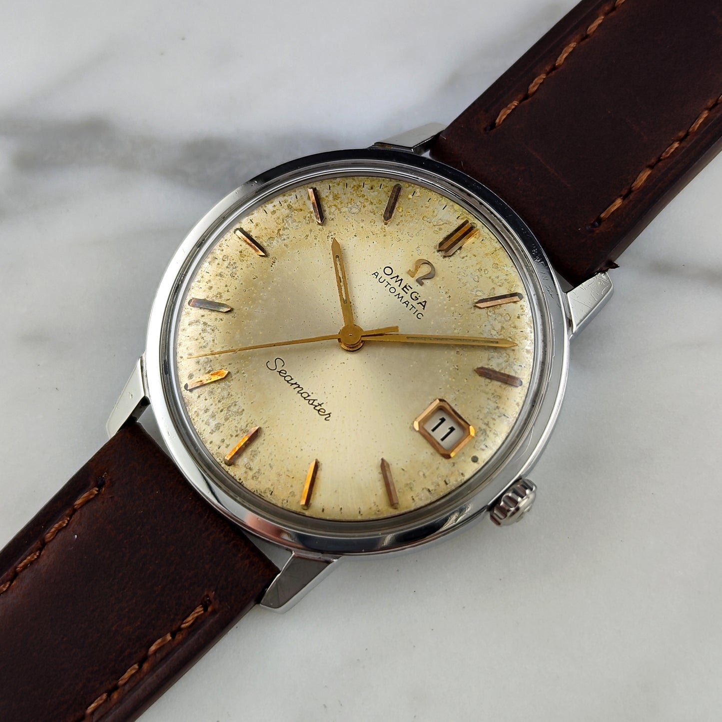 OMEGA Seamaster Automatic White Dial Patina 1965 [REF. 166.002]