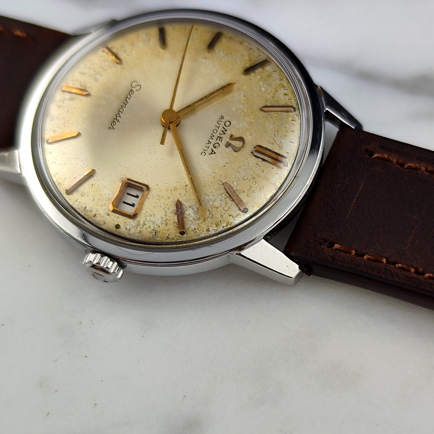 OMEGA Seamaster Automatic White Dial Patina 1965 [REF. 166.002]
