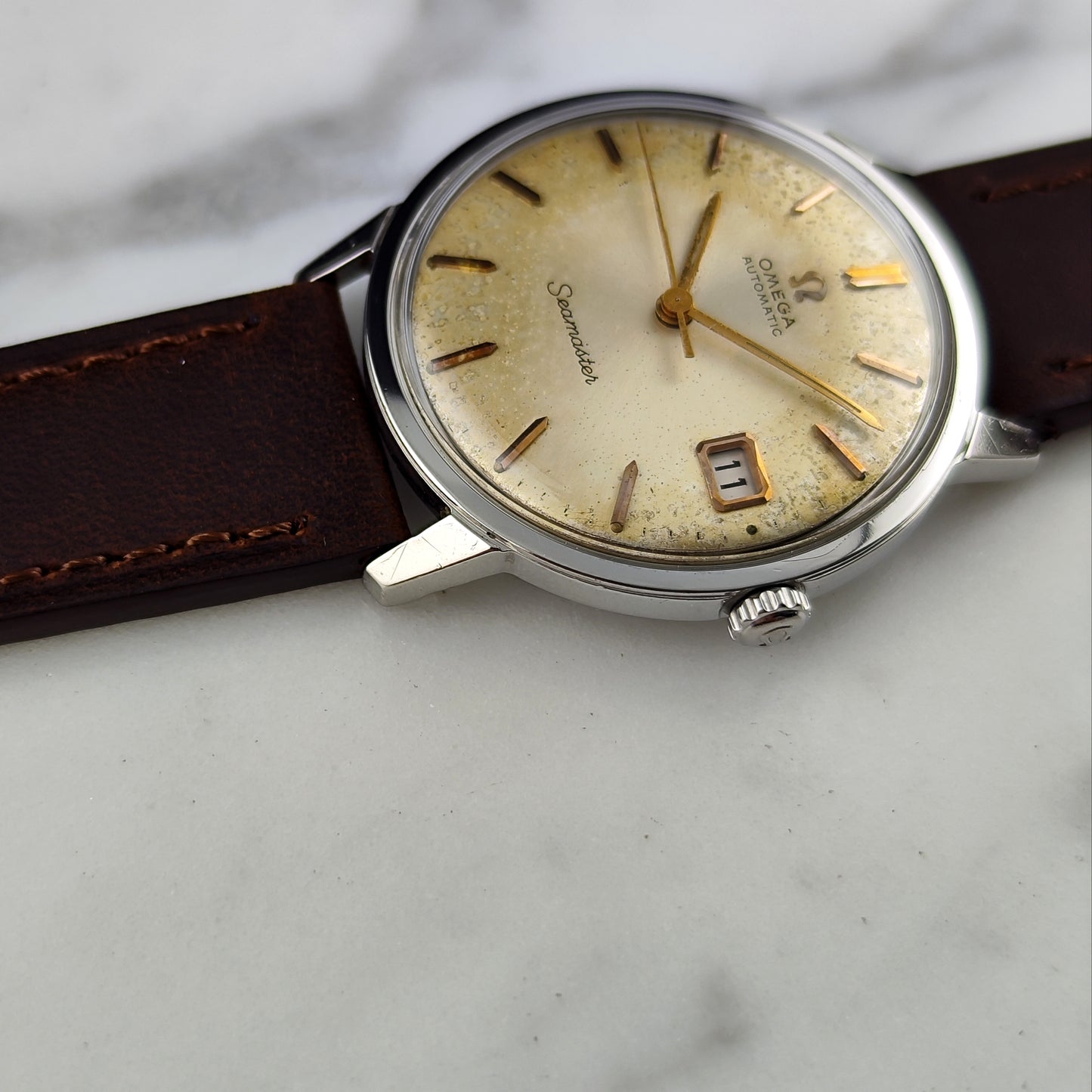 OMEGA Seamaster Automatic White Dial Patina 1965 [REF. 166.002]