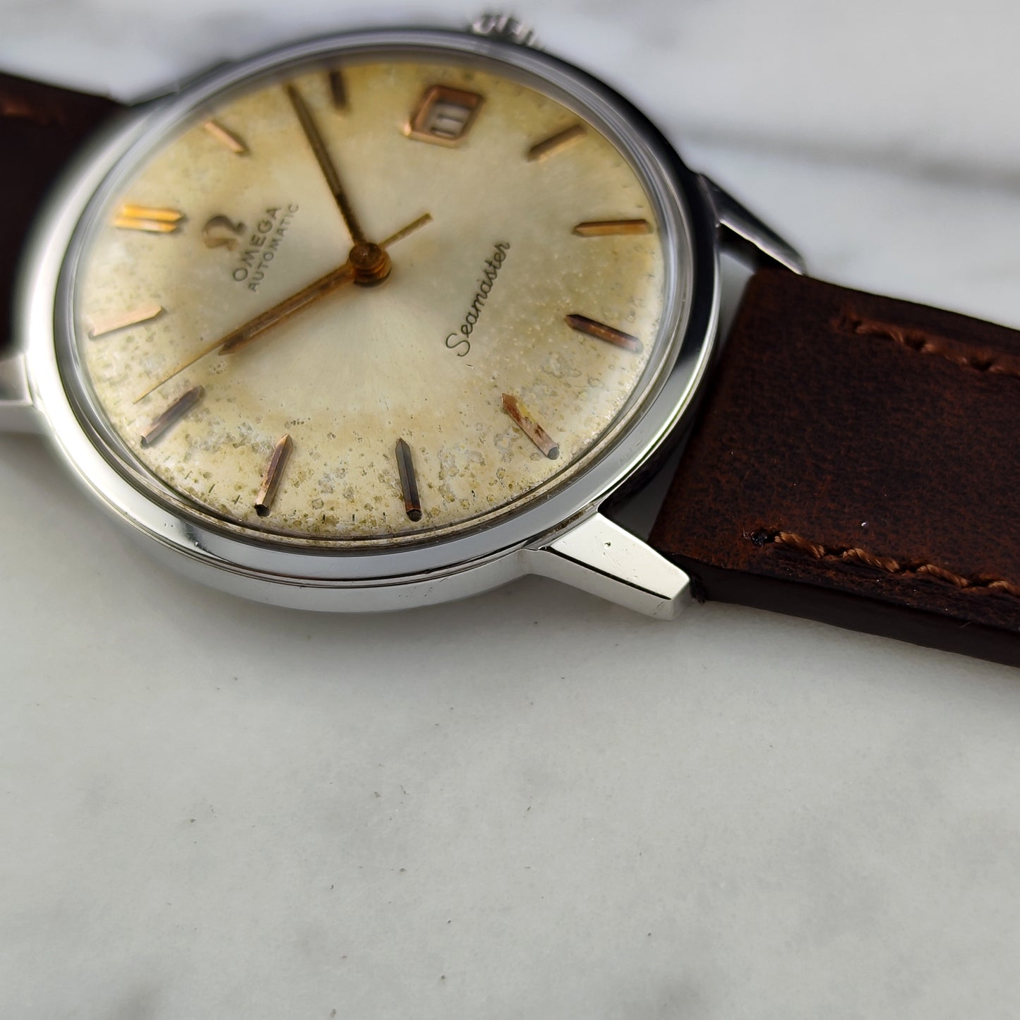 OMEGA Seamaster Automatic White Dial Patina 1965 [REF. 166.002]