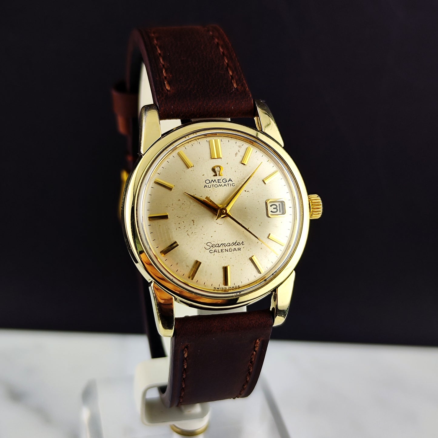 Omega Seamaster Calendar Gold White Dial 1956 [REF. 2849]