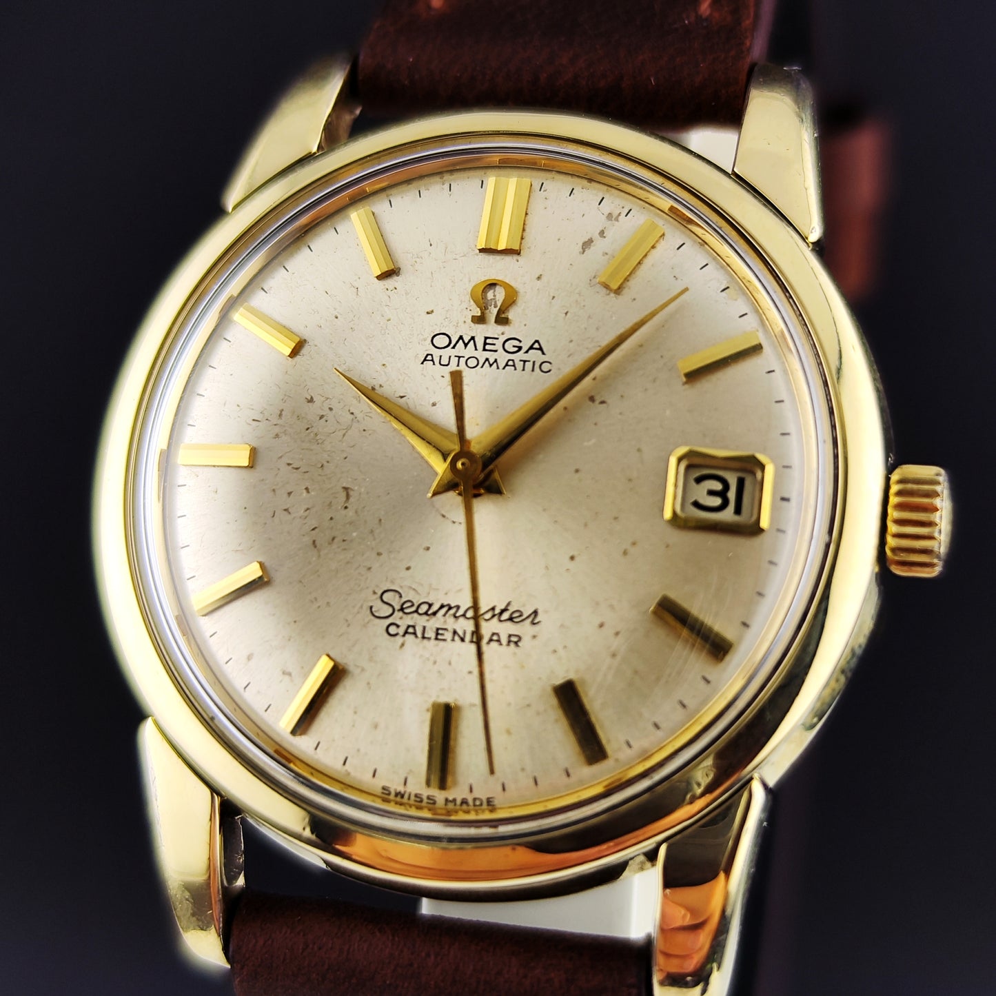 Omega Seamaster Calendar Gold White Dial 1956 [REF. 2849]