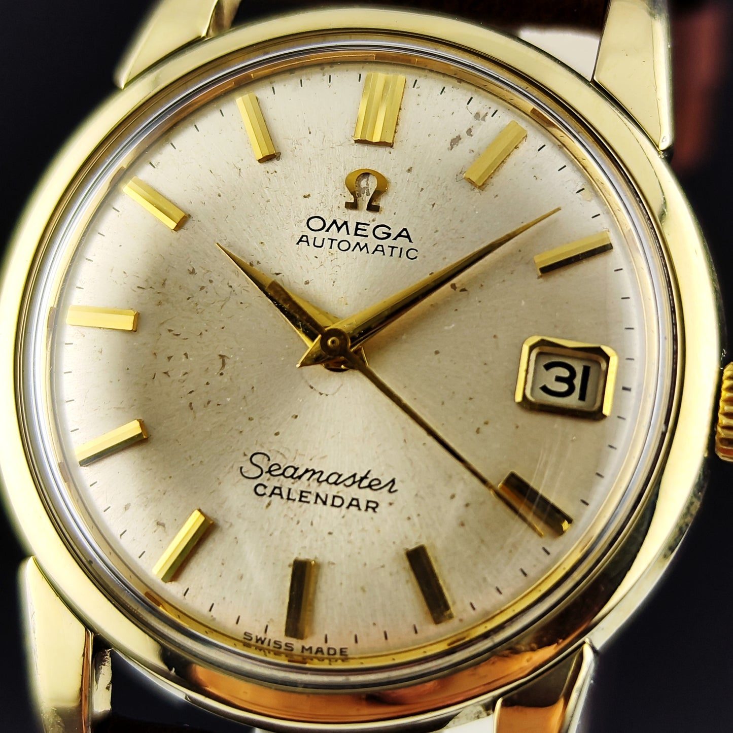Omega Seamaster Calendar Gold White Dial 1956 [REF. 2849]
