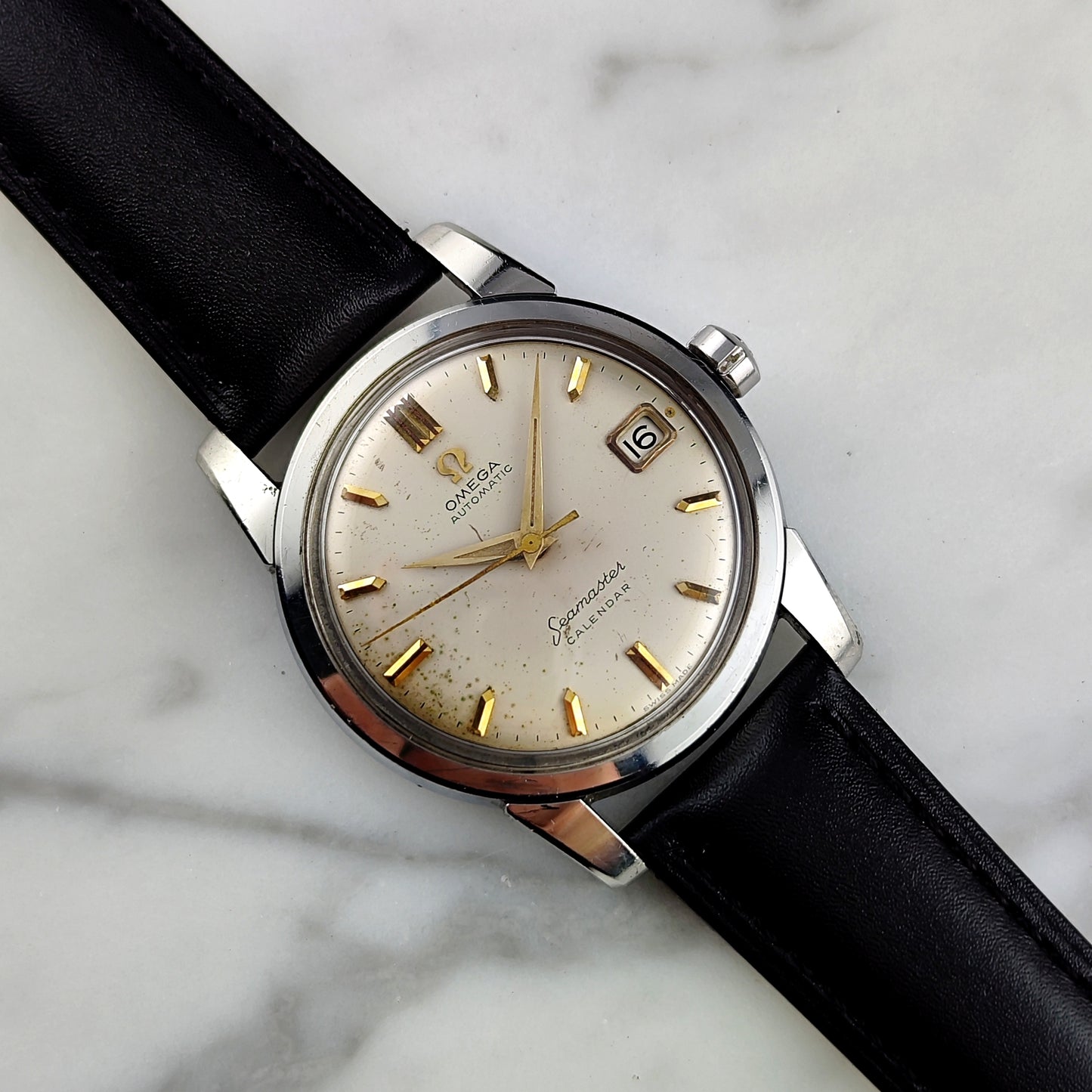 OMEGA Seamaster Calendar Gold White Dial 1958 Serviced 05/2026 [REF. 2922]