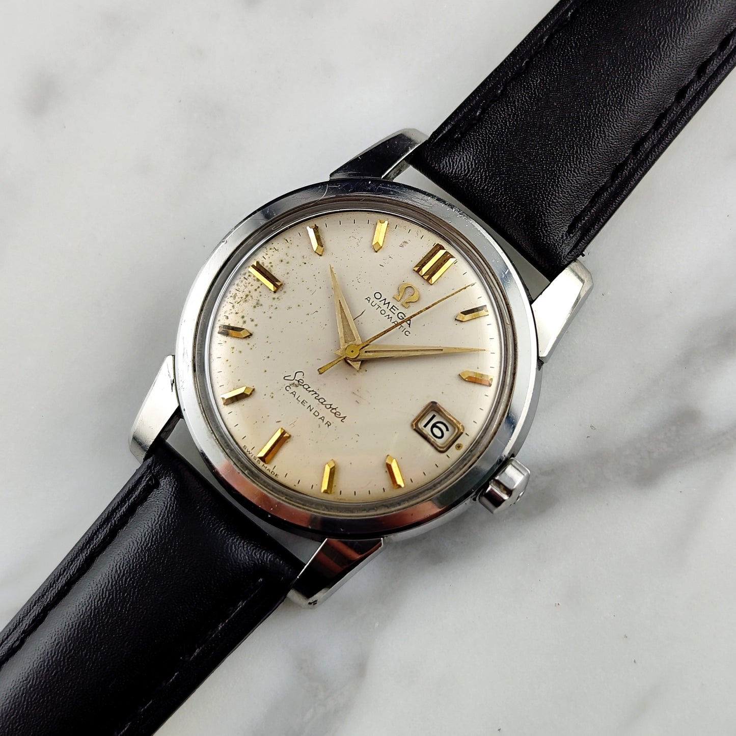 OMEGA Seamaster Calendar Gold White Dial 1958 Serviced 05/2026 [REF. 2922]