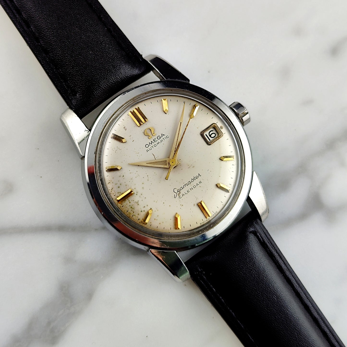 OMEGA Seamaster Calendar Gold White Dial 1958 Serviced 05/2026 [REF. 2922]