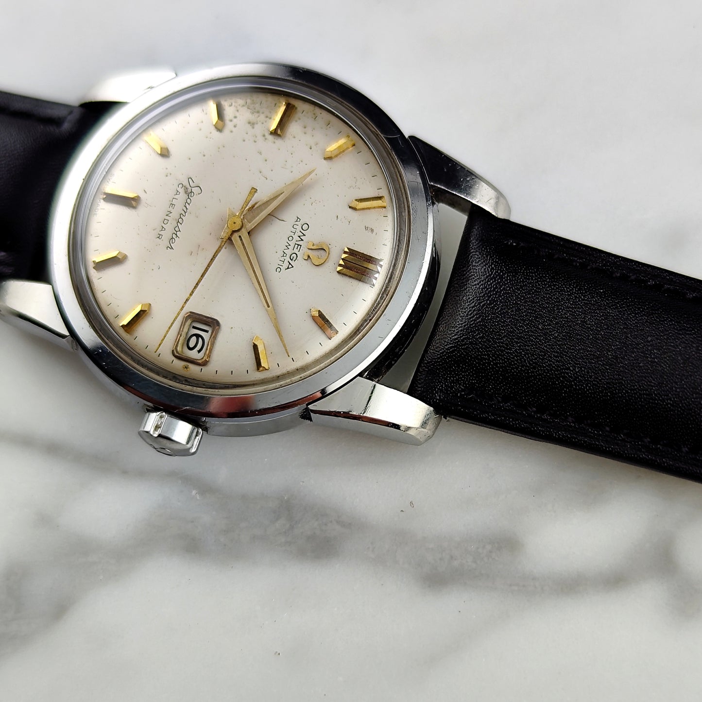 OMEGA Seamaster Calendar Gold White Dial 1958 Serviced 05/2026 [REF. 2922]