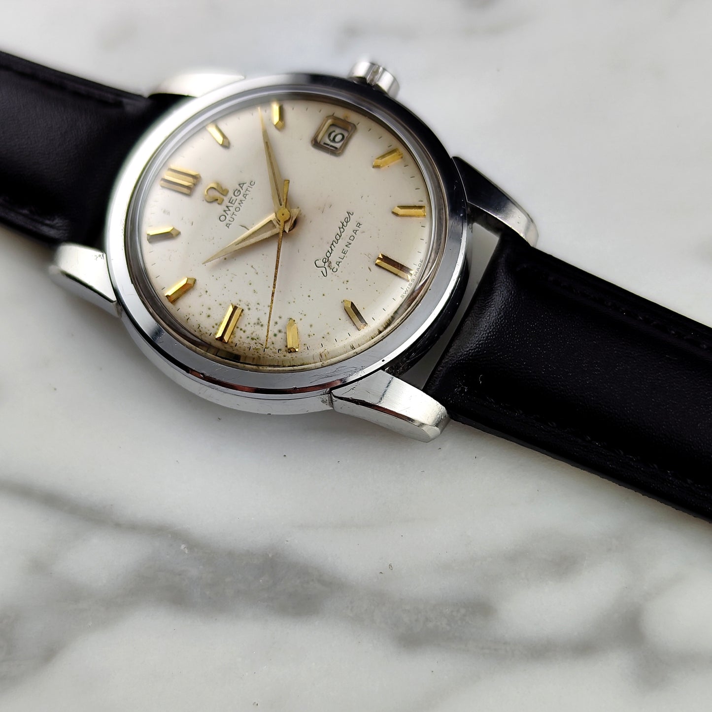 OMEGA Seamaster Calendar Gold White Dial 1958 Serviced 05/2026 [REF. 2922]