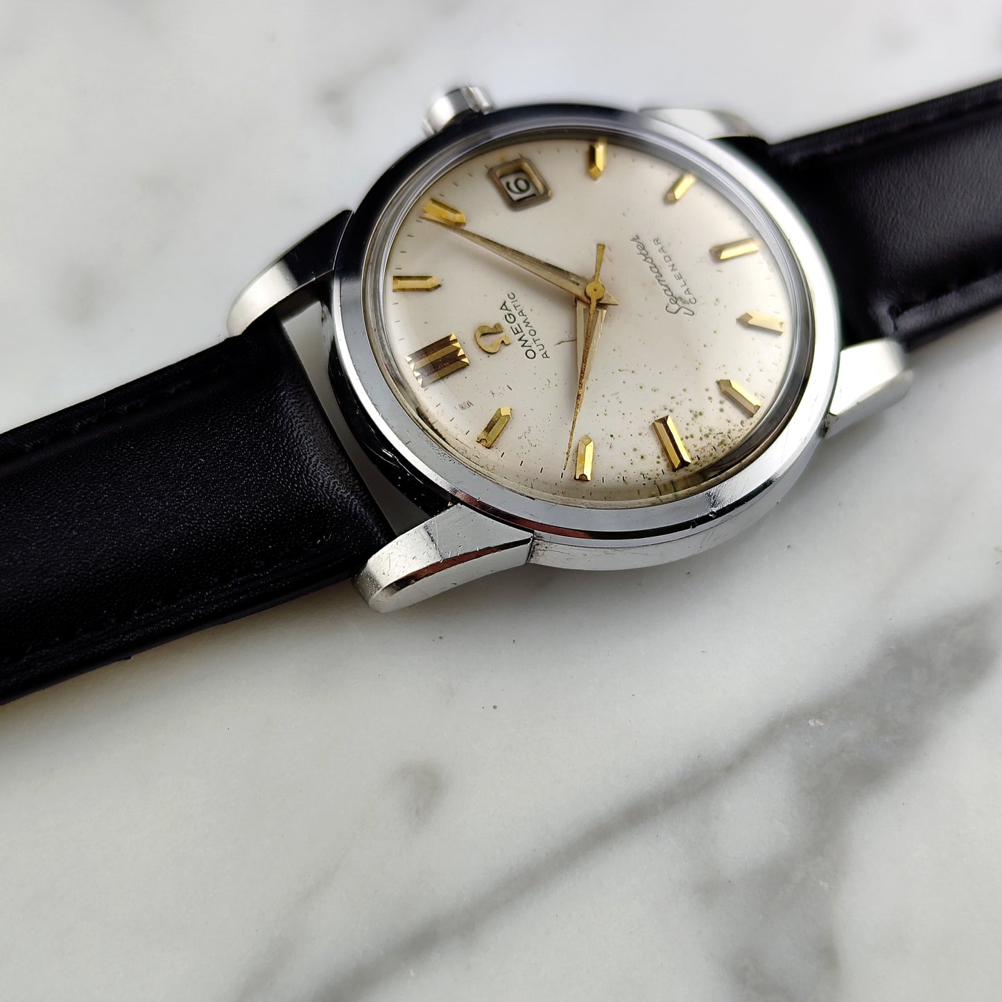 OMEGA Seamaster Calendar Gold White Dial 1958 Serviced 05/2026 [REF. 2922]