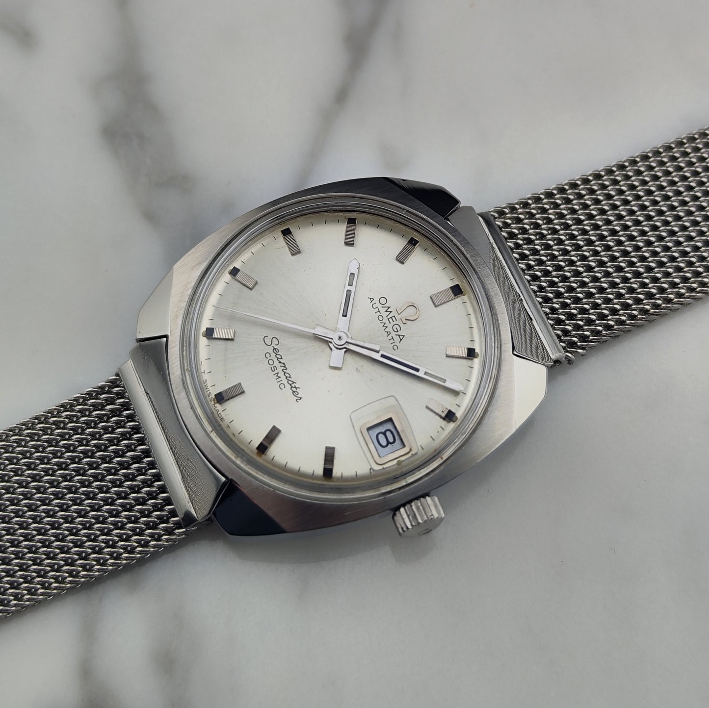 OMEGA Seamaster Cosmic Date with Steel Bracelet Rare [REF. 166.022]