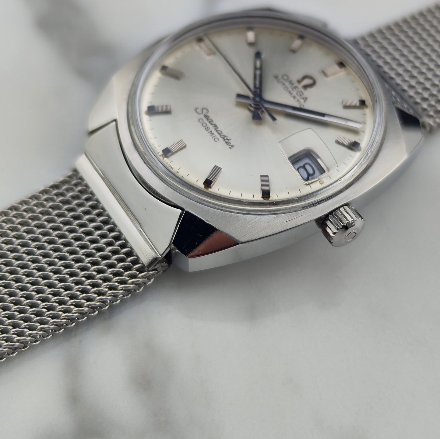 OMEGA Seamaster Cosmic Date with Steel Bracelet Rare [REF. 166.022]