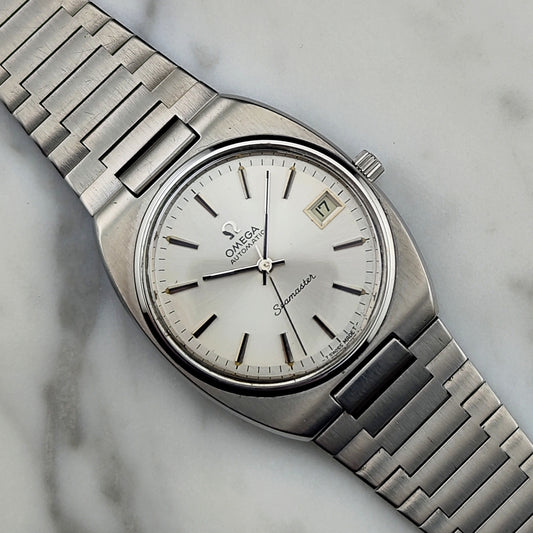 OMEGA Seamaster Date Steel Bracelet Serviced Signed Crystal [REF. 166.0206]