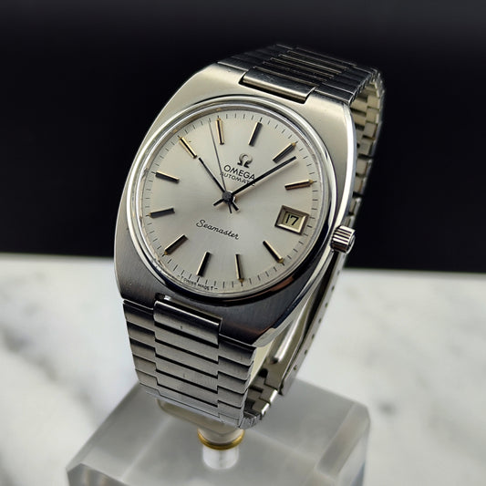 OMEGA Seamaster Date Steel Bracelet Serviced Signed Crystal [REF. 166.0206]