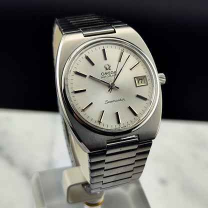 OMEGA Seamaster Date Steel Bracelet Serviced Signed Crystal [REF. 166.0206]