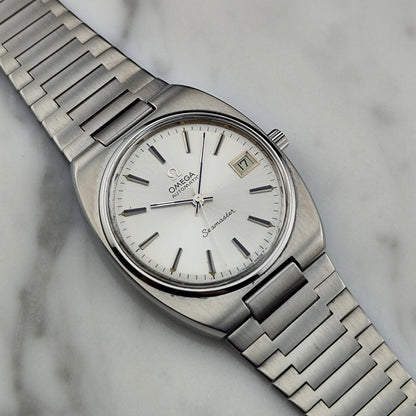 OMEGA Seamaster Date Steel Bracelet Serviced Signed Crystal [REF. 166.0206]