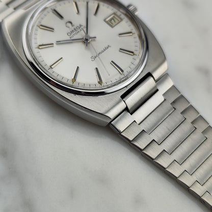 OMEGA Seamaster Date Steel Bracelet Serviced Signed Crystal [REF. 166.0206]