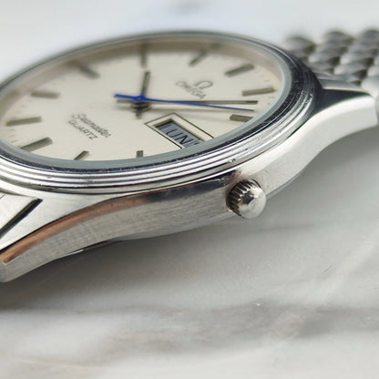OMEGA Seamaster Day-Date Tapestry White Dial Super Rare [REF. 196.0245]