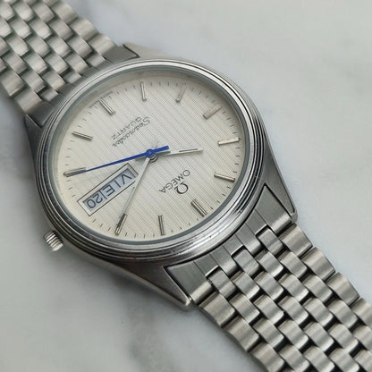 OMEGA Seamaster Day-Date Tapestry White Dial Super Rare [REF. 196.0245]
