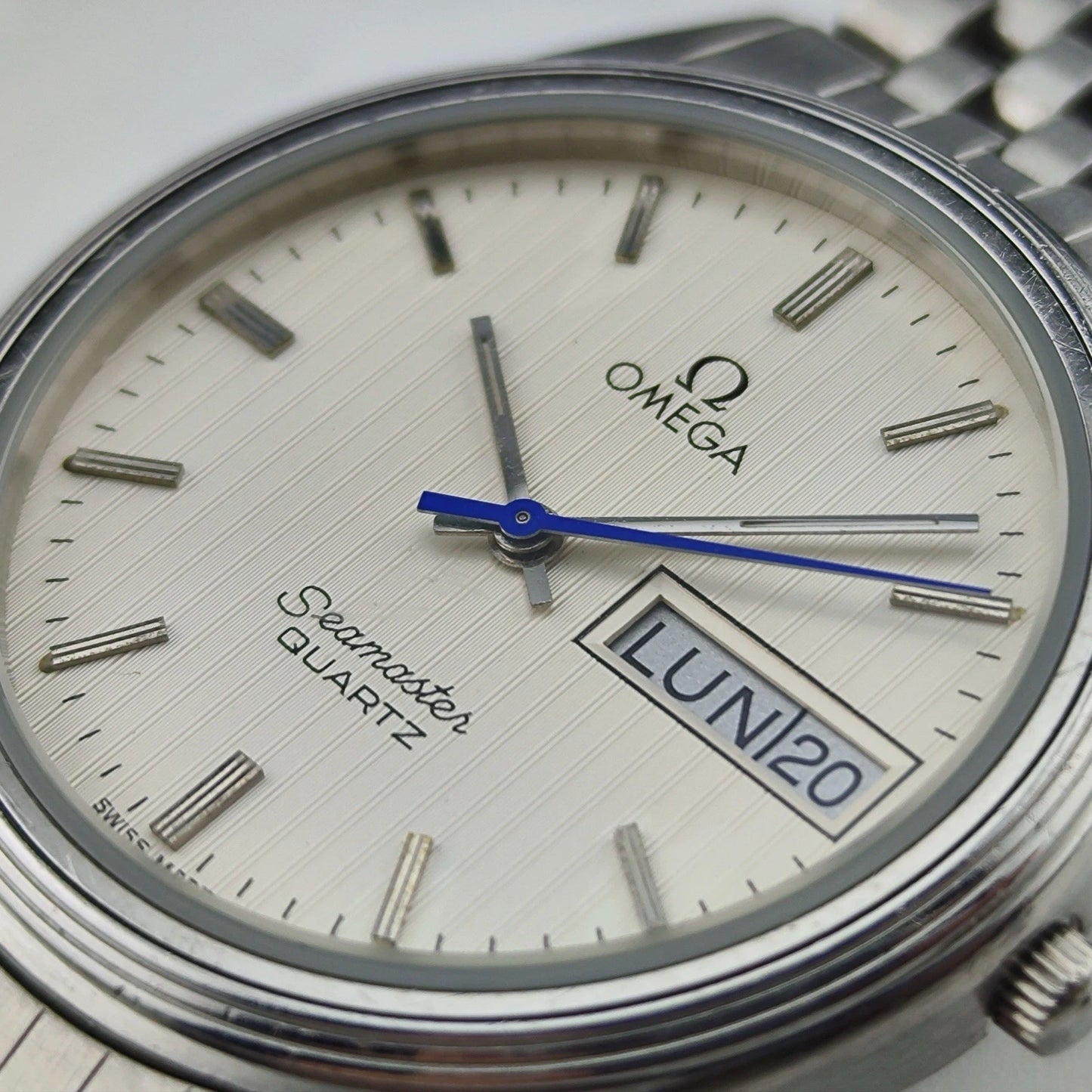 OMEGA Seamaster Day-Date Tapestry White Dial Super Rare [REF. 196.0245]