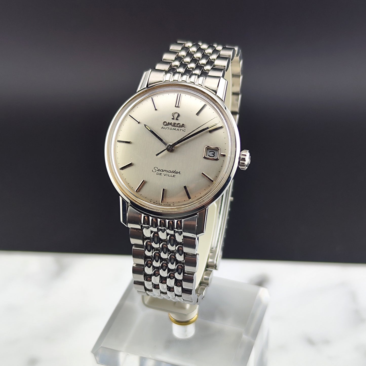 OMEGA Seamaster De Ville Automatic Silver Dial Steel Bracelet [REF. 166.020]