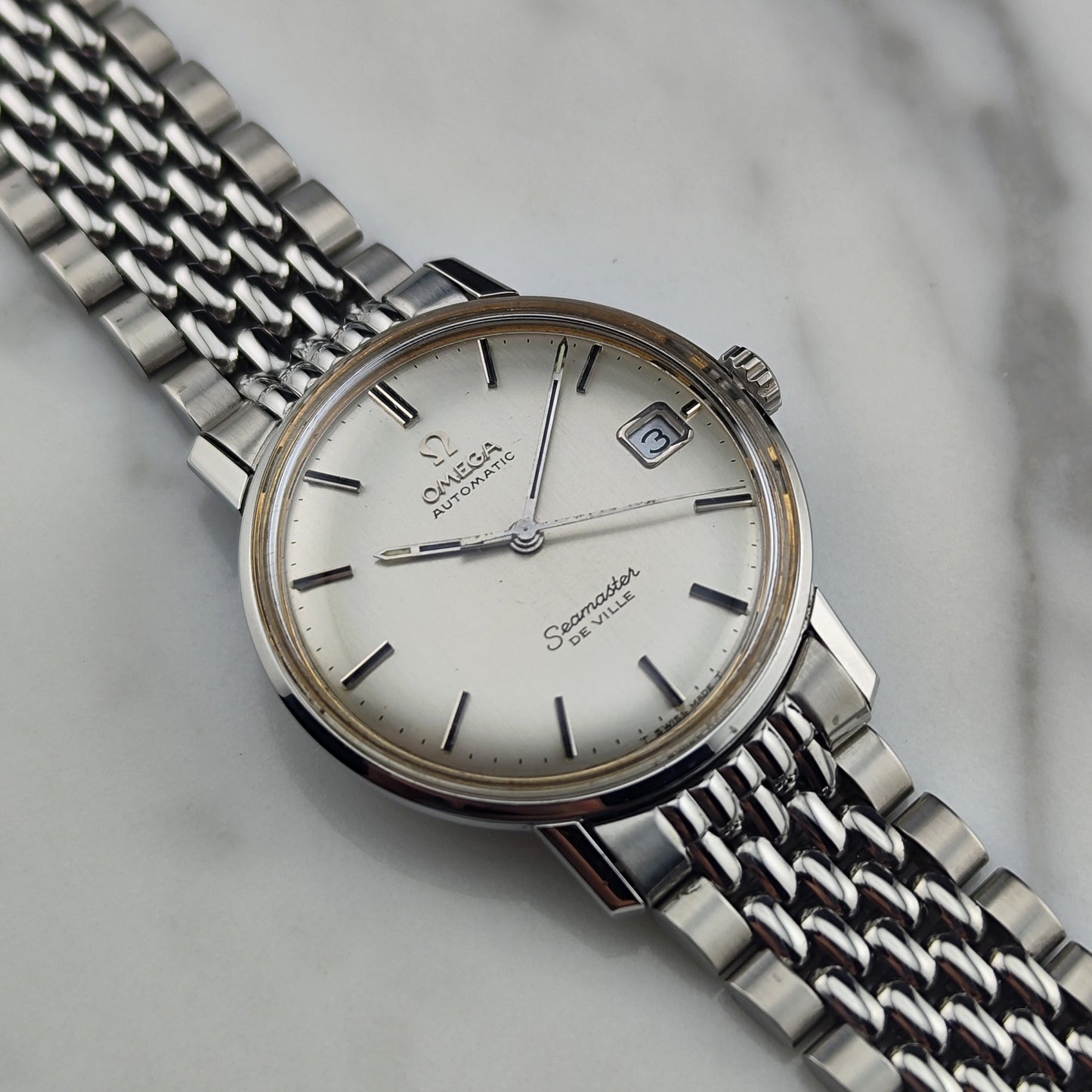 OMEGA Seamaster De Ville Automatic Silver Dial Steel Bracelet [REF. 166.020]