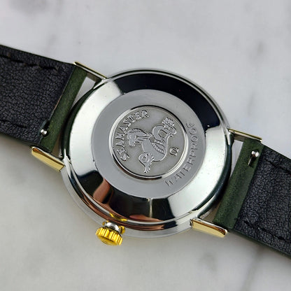 Omega Seamaster De Ville Automatic Gold White Dial 1960 Serviced 10/2026 – Gehäuseboden mit Gravur