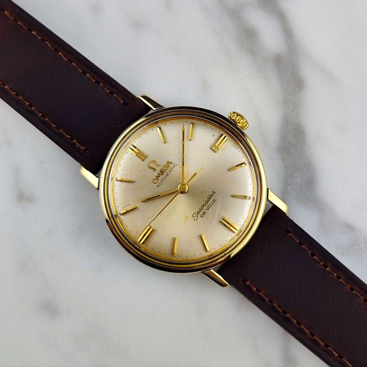Omega Seamaster De Ville Automatic Gold White Dial 1964 Serviced 10/2026 – Bild 1