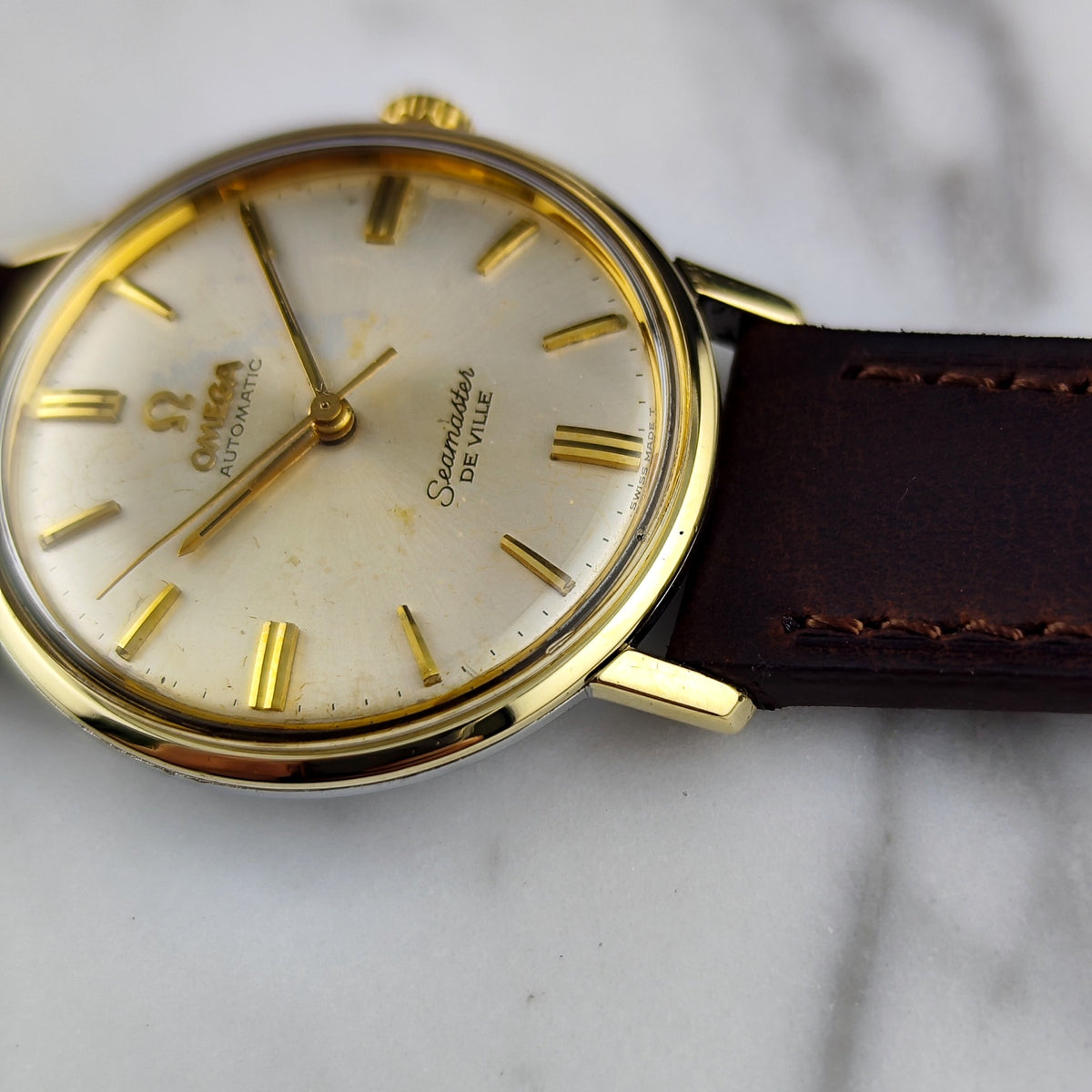 Omega Seamaster De Ville Automatic Gold White Dial 1964 Serviced 10/2026 – Bild 11