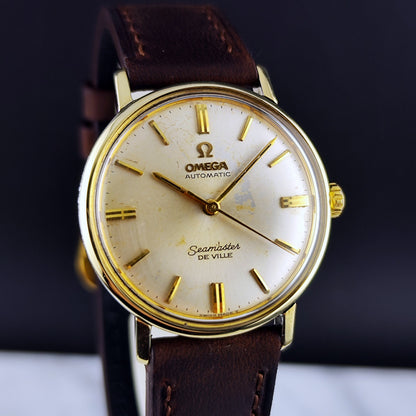 Omega Seamaster De Ville Automatic Gold White Dial 1964 Serviced 10/2026 – Bild 5