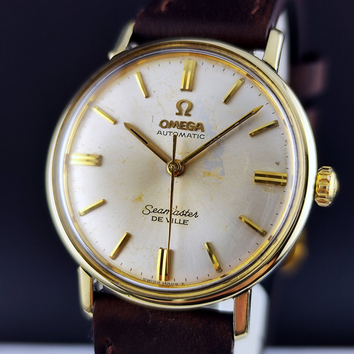 Omega Seamaster De Ville Automatic Gold White Dial 1964 Serviced 10/2026 – Bild 6