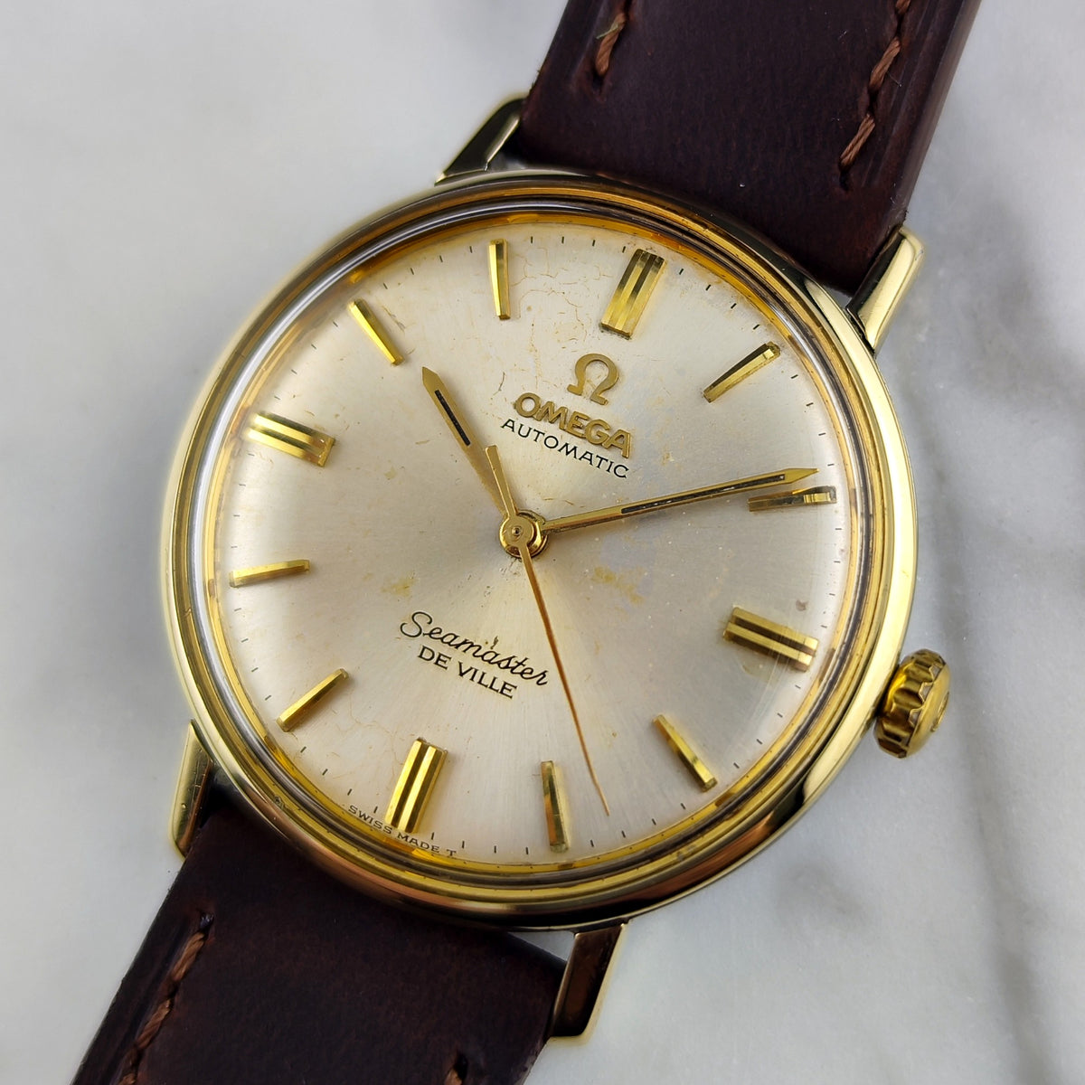 Omega Seamaster De Ville Automatic Gold White Dial 1964 Serviced 10/2026 – Bild 8