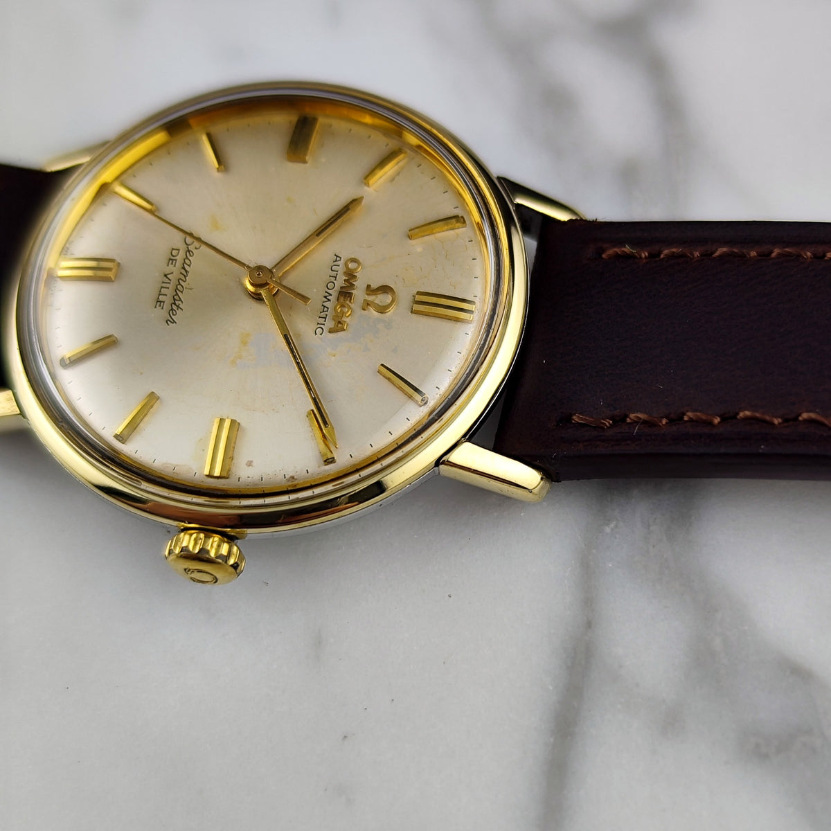 Omega Seamaster De Ville Automatic Gold White Dial 1964 Serviced 10/2026 – Bild 9