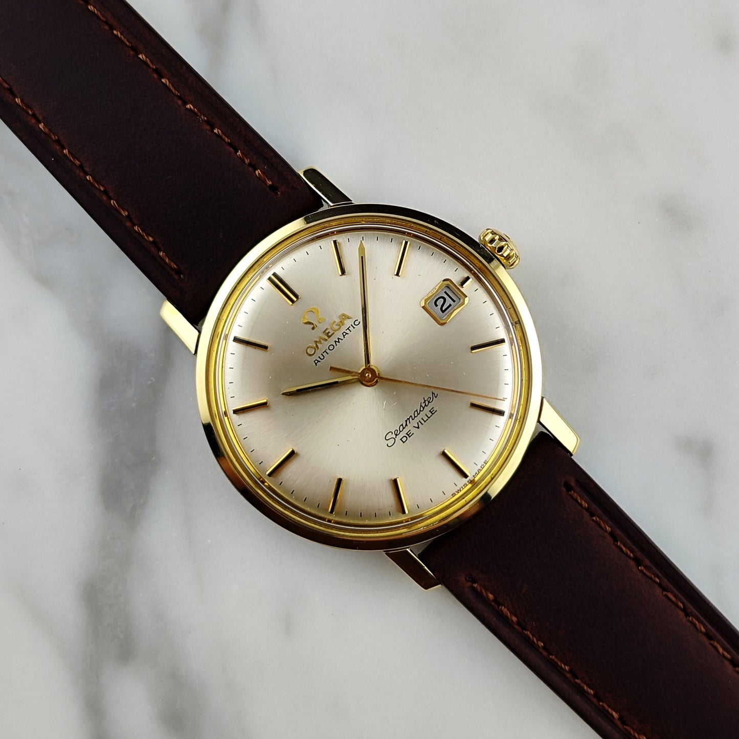 OMEGA Seamaster De Ville Gold White Dial 1967 Serviced 08/2026 [REF. 166.020]