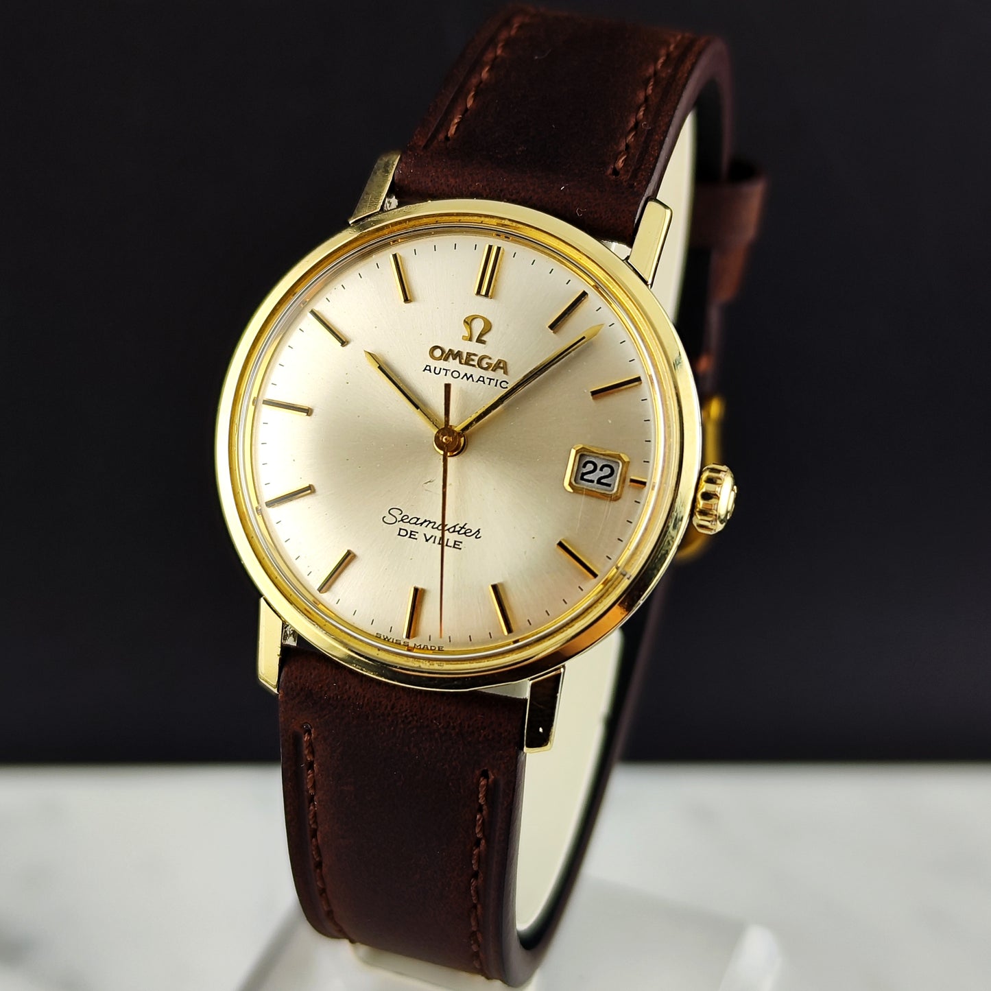 OMEGA Seamaster De Ville Gold White Dial 1967 Serviced 08/2026 [REF. 166.020]