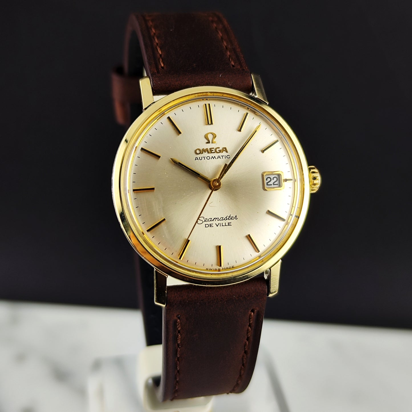 OMEGA Seamaster De Ville Gold White Dial 1967 Serviced 08/2026 [REF. 166.020]