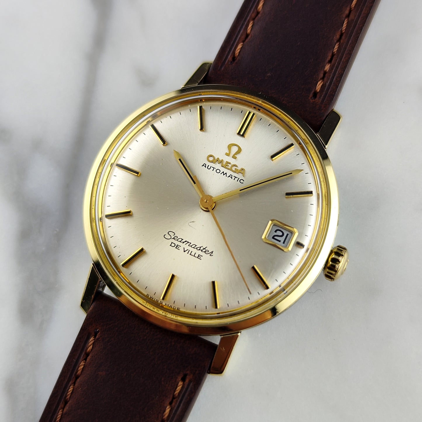 OMEGA Seamaster De Ville Gold White Dial 1967 Serviced 08/2026 [REF. 166.020]