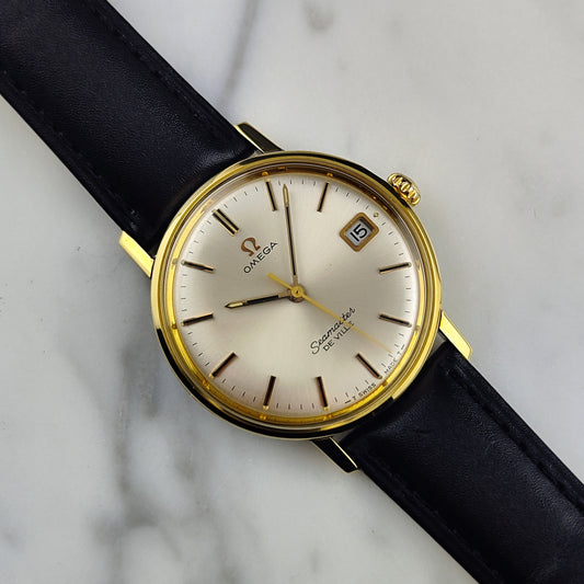 OMEGA Seamaster De Ville Gold White Dial Mint+ with Box 1968 [REF. 136.020]