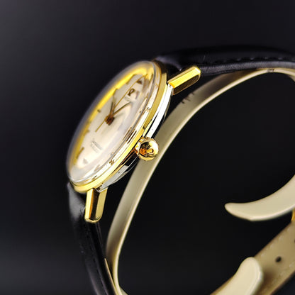 OMEGA Seamaster De Ville Gold White Dial Mint+ with Box 1968 [REF. 136.020]