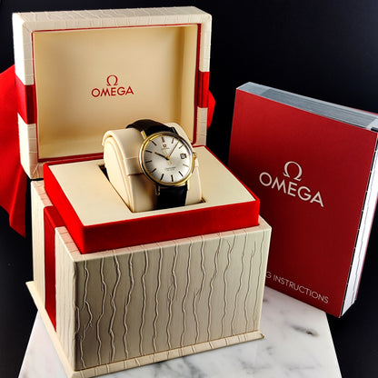 OMEGA Seamaster De Ville Gold White Dial Mint+ with Box 1968 [REF. 136.020]