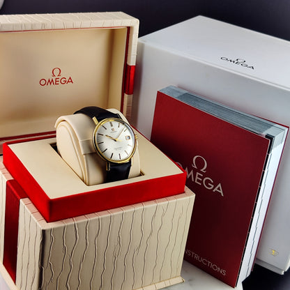 OMEGA Seamaster De Ville Gold White Dial Mint+ with Box 1968 [REF. 136.020]
