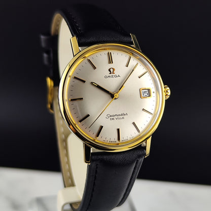 OMEGA Seamaster De Ville Gold White Dial Mint+ with Box 1968 [REF. 136.020]