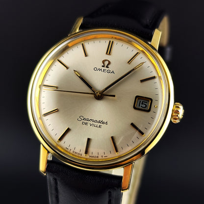 OMEGA Seamaster De Ville Gold White Dial Mint+ with Box 1968 [REF. 136.020]