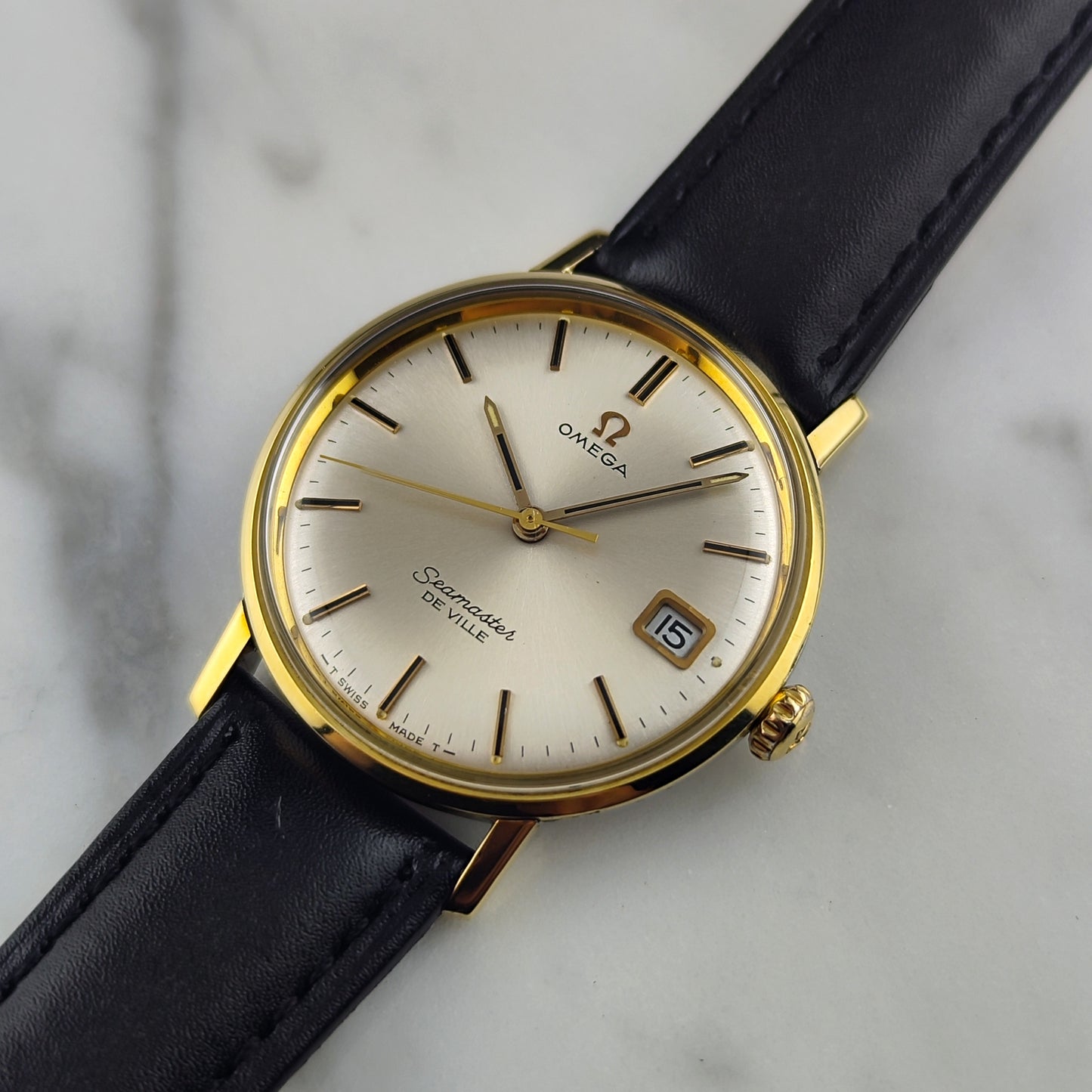 OMEGA Seamaster De Ville Gold White Dial Mint+ with Box 1968 [REF. 136.020]