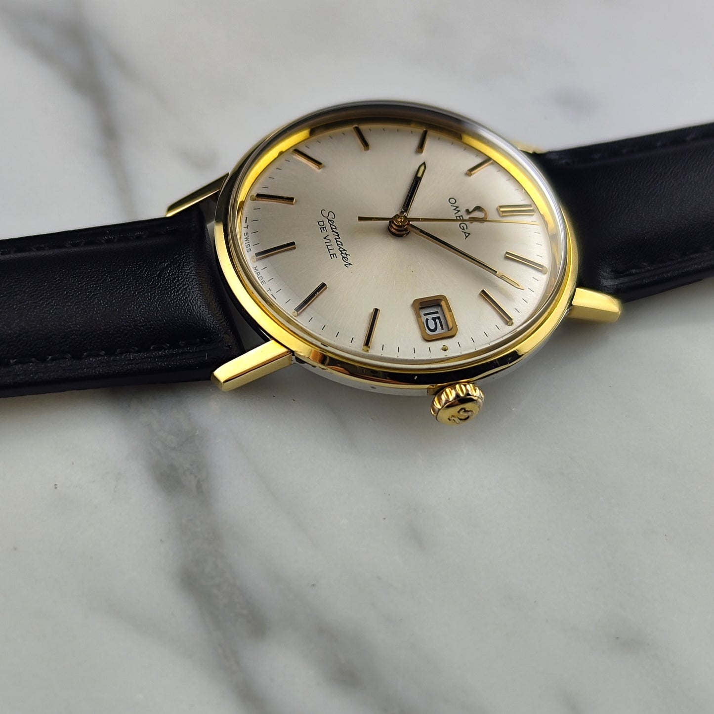 OMEGA Seamaster De Ville Gold White Dial Mint+ with Box 1968 [REF. 136.020]