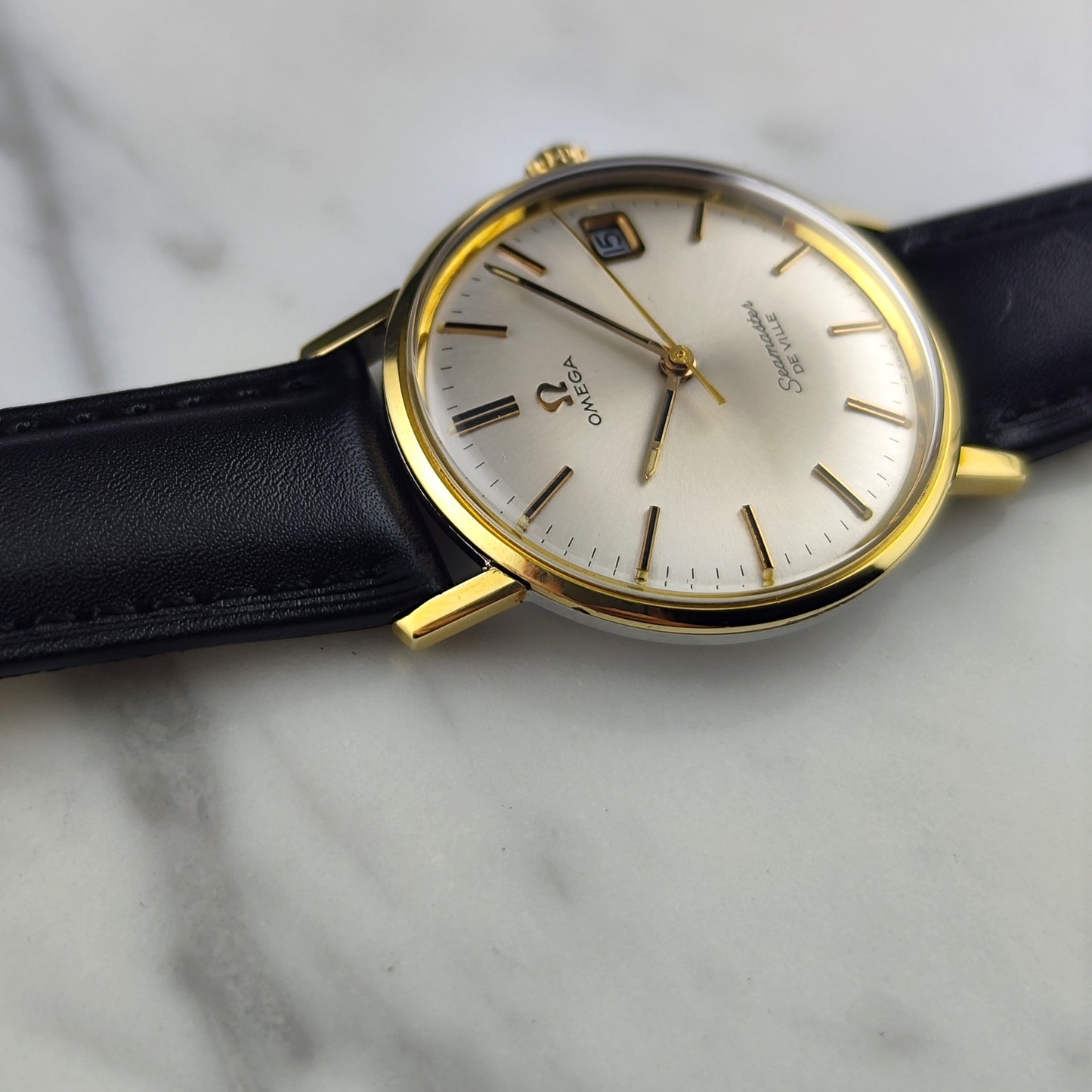 OMEGA Seamaster De Ville Gold White Dial Mint+ with Box 1968 [REF. 136.020]