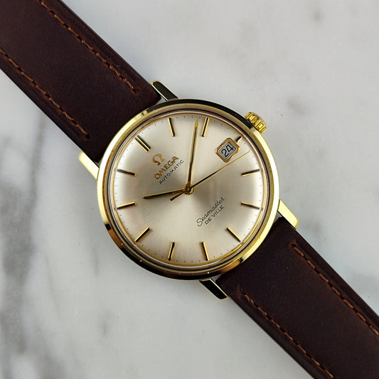 OMEGA Seamaster De Ville Gold White Dial Date 1967 [REF. 166.020]